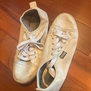 Tommy Hilfiger Cream Perforated Sneakers